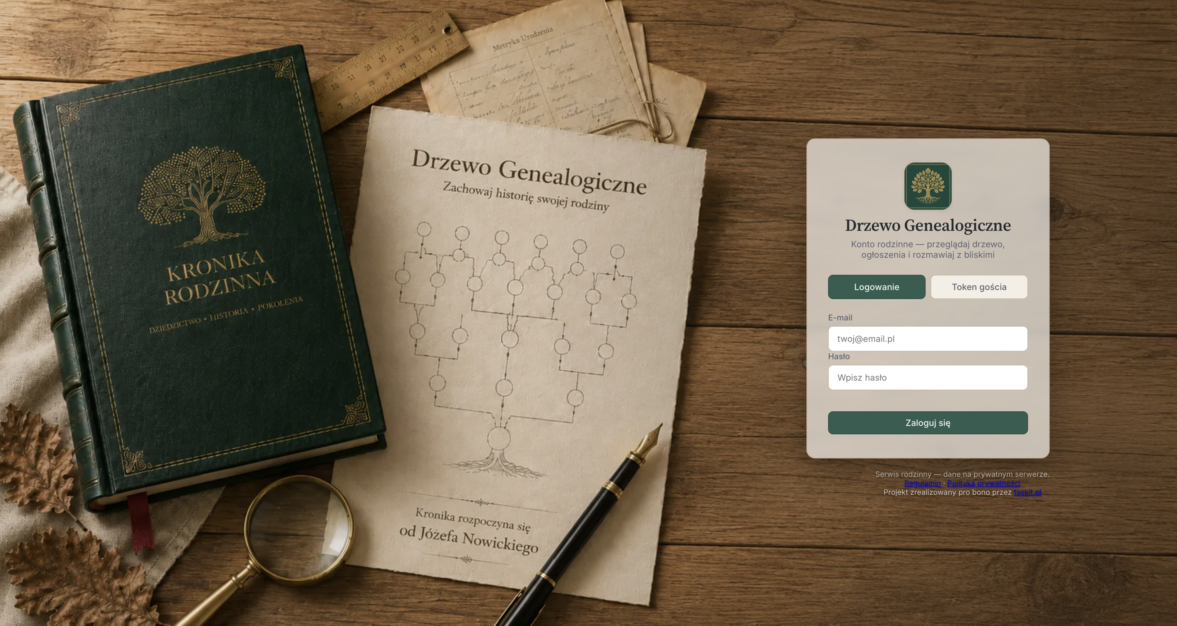 Zdigitalizowane drzewo genealogiczne.